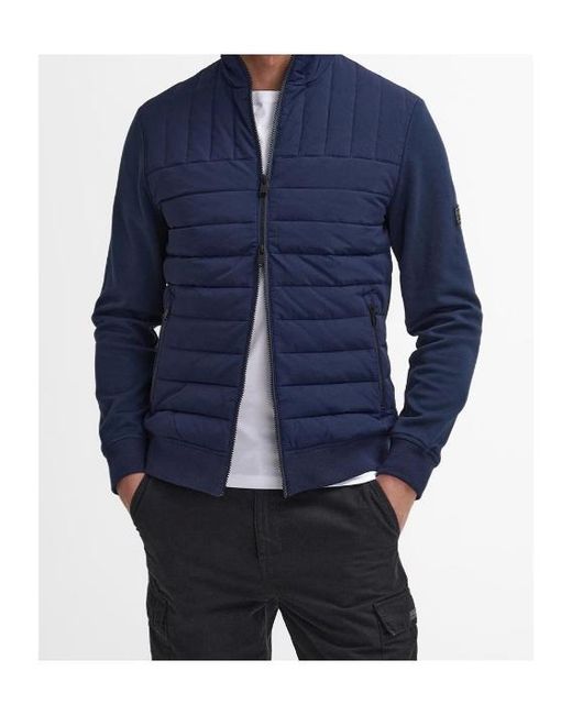 Barbour Blue Counter Quilted Sweatshirt for men