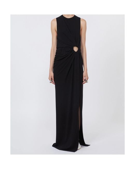 Sportmax Black Round Neck Maxi Dress