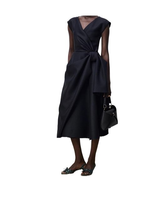 Dior Blue Mid-Length Draped Dress