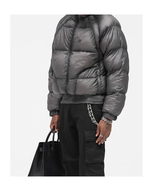 Represent Gray Hooded Down Jacket for men