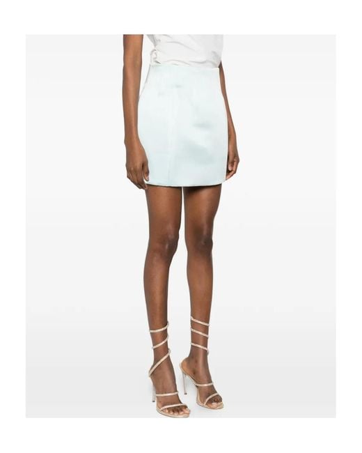 retroféte Blue Retrofete Structured High-Waist Mini Skirt
