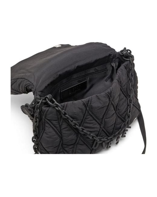 DIESEL Black Charm-D M-Shoulder Bag