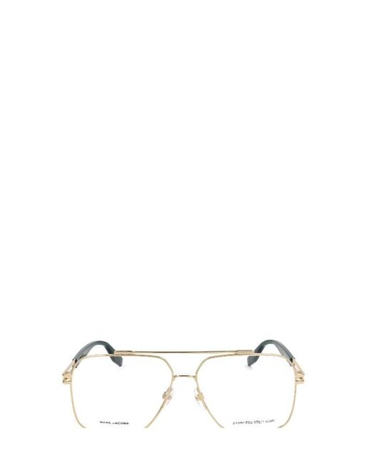 Marc Jacobs White Full-Rimmed Glasses (With Non-Prescription Lenses) for men