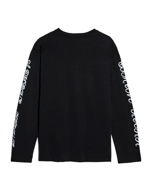 Simone Rocha Black Logo Print Long-Sleeve T-Shirt