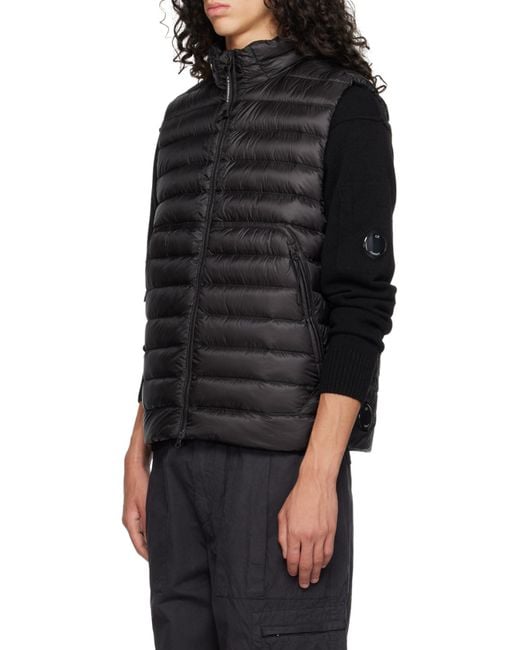 C P Company Black Lens Detailed Quilted Gilet for men