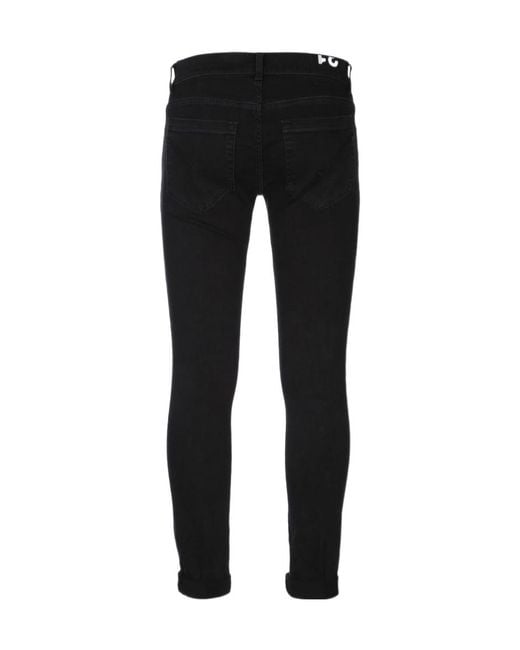 Dondup Black George Skinny Jeans for men
