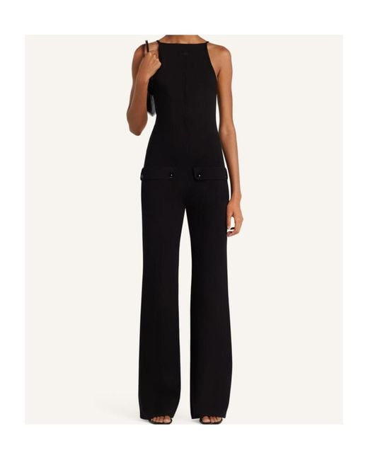 Courreges Black Courrèges Milano Knitted Allover Jumpsuit