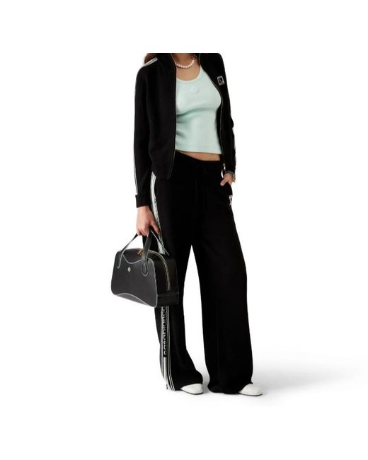 Casablanca Black Logo Patch Straight-Leg Track Pants
