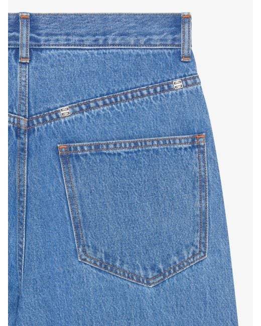 Givenchy Blue Wide-Leg Baggy Jeans