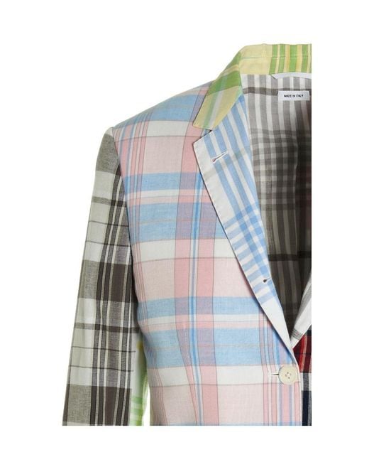 Thom Browne Multicolor Checkered Blazer