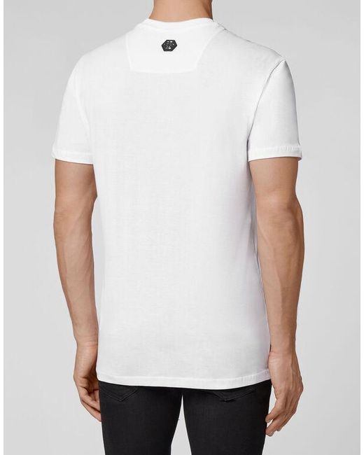 Philipp Plein White Logo Details T-Shirt for men