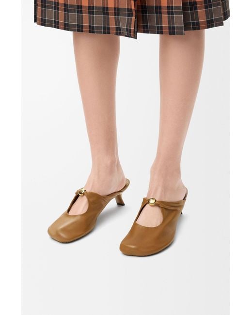 Loewe Brown Pebble Soft Mule