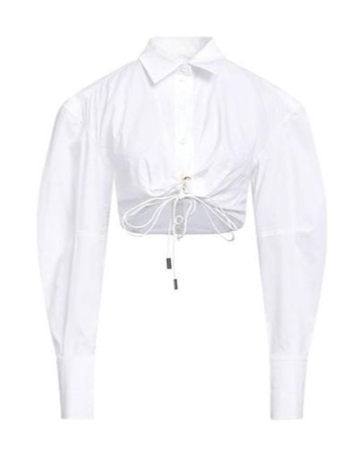 Jacquemus White Solid Colour Shirts Blouses