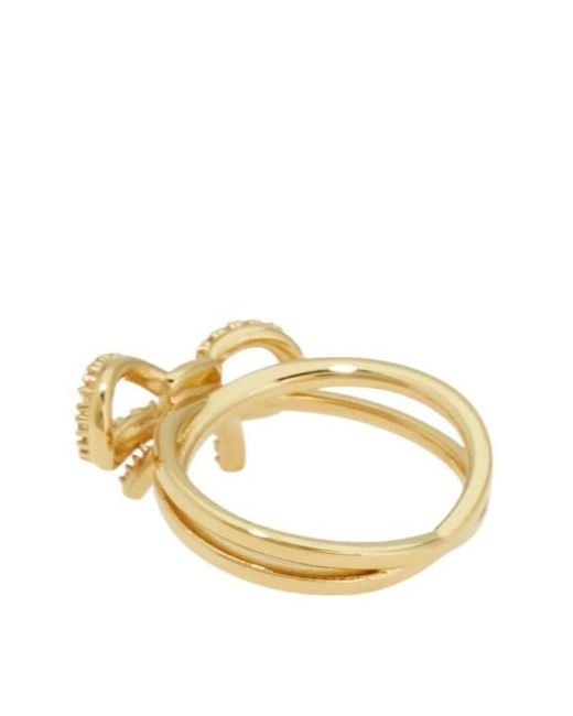 Ferragamo Metallic Vara Bow Ring (52Mm)