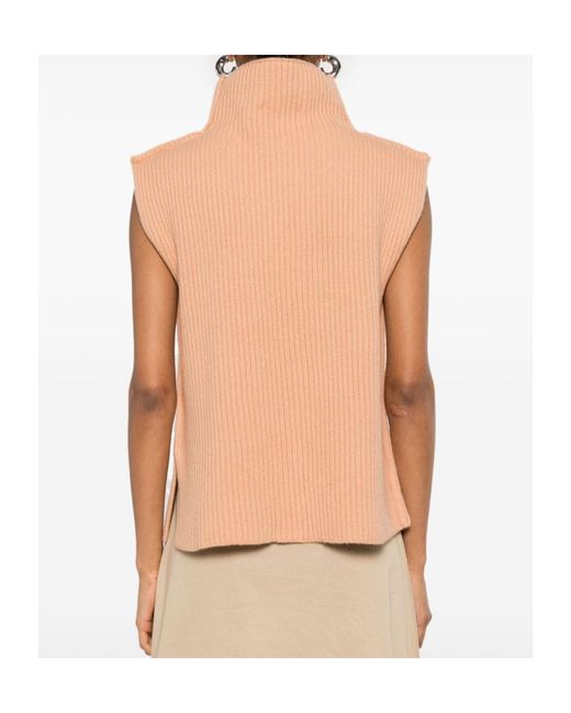 Marni Natural Ribbed Wool Vest