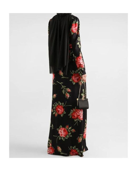 Dolce & Gabbana Black Long-Sleeved Dress