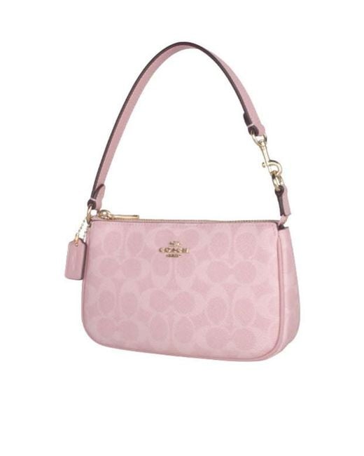 COACH Pink Logo Shoulder Bag