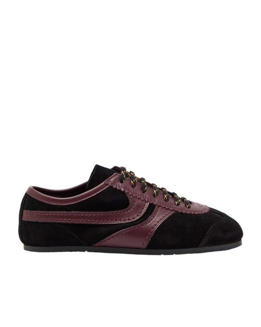 Dries Van Noten Brown Dustin Panelled Suede Sneakers