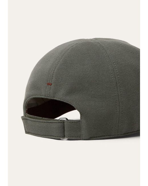 Loro Piana Gray Baseball Cap for men