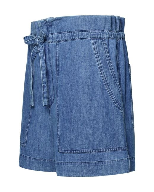 Isabel Marant Blue Isabel Marant Étoile Drawstring Denim Shorts