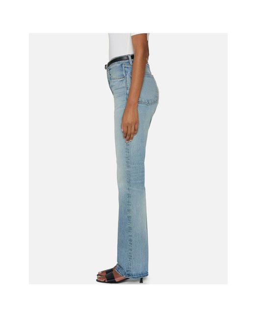 FRAME Blue The Vertical Straight-Leg Jeans