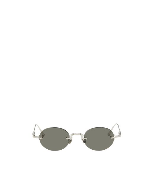 Matsuda White Oval Sunglasses for men