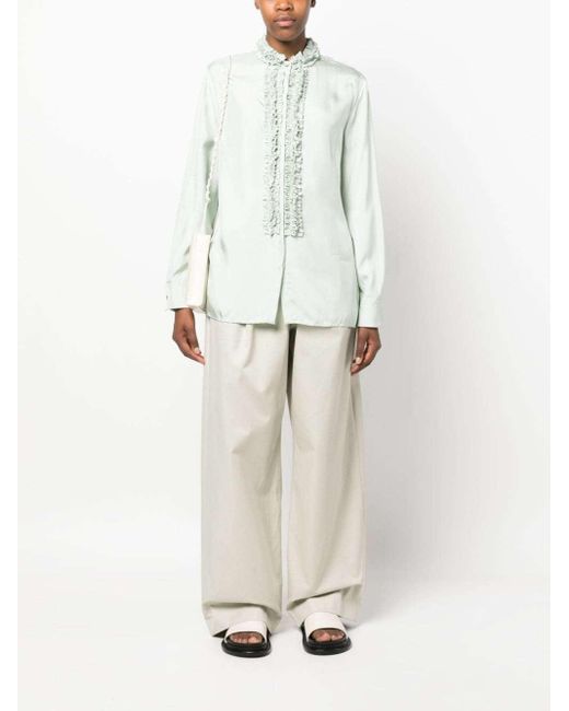 Jil Sander Multicolor Ruffle-Trim Blouse