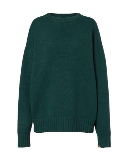 Extreme Cashmere Green Lovely Ribbed-Knit Cashmere Sweater