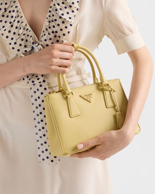 Prada Metallic Galleria Small Saffiano Leather Bag
