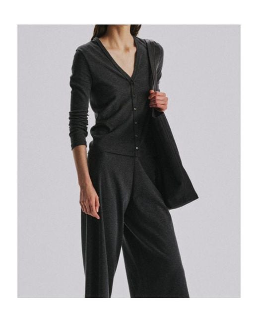 The Row Black Cresp Cardigan