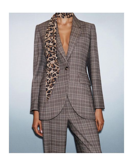 Marella Gray Single-Breasted Blazer