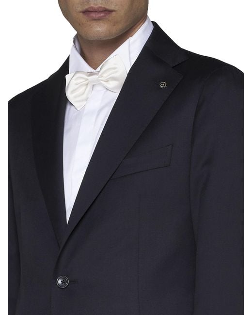 Tagliatore Blue Single-Breasted Two-Piece Suit Set for men