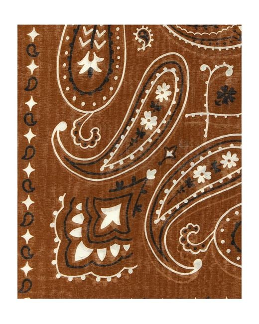 Alanui Brown Paisley Bandana Scarf