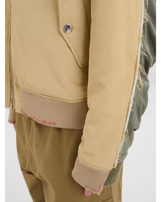 Marni Natural Contrast Back Twill Bomber Jacket for men