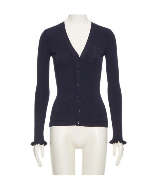 Valentino Blue Wool Cardigan