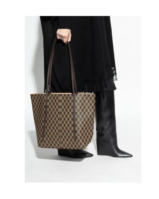 By Malene Birger Brown Abi Monogram Tote Bag
