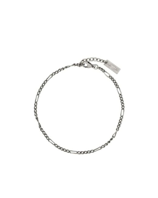 Saint Laurent Metallic Figaro Chain Bracelet for men