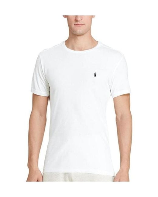 Polo Ralph Lauren White Logo Short-Sleeved T-Shirt for men