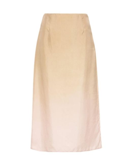 Prada Natural Tie-Dyed Midi Skirt