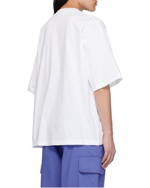 Marni White Logo Printed T-Shirt for men