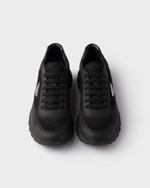 スニーカー PRADA Prax 2.0 sneakers in mesh Prada Prax 2.0 Mesh-Panel Sneakers in Black for Men | Lyst