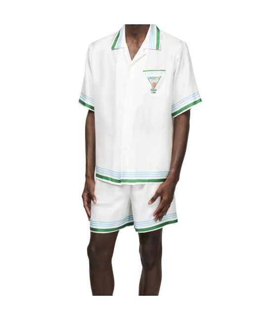 Casablanca White Short Sleeve Shirt for men