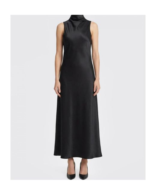 Patrizia Pepe Black Fluid Midi Dress