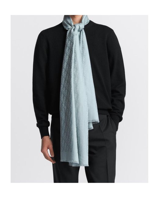 Dior Blue Oblique Stole for men