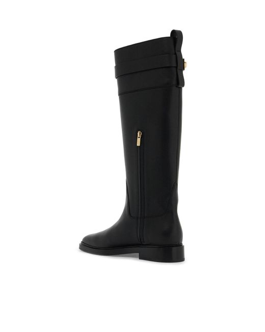 Ferragamo Black Ferragamo Roly Knee-High Boots