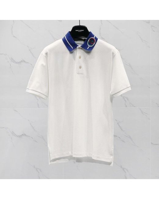 Gucci White Interlocking G Polo Shirt for men