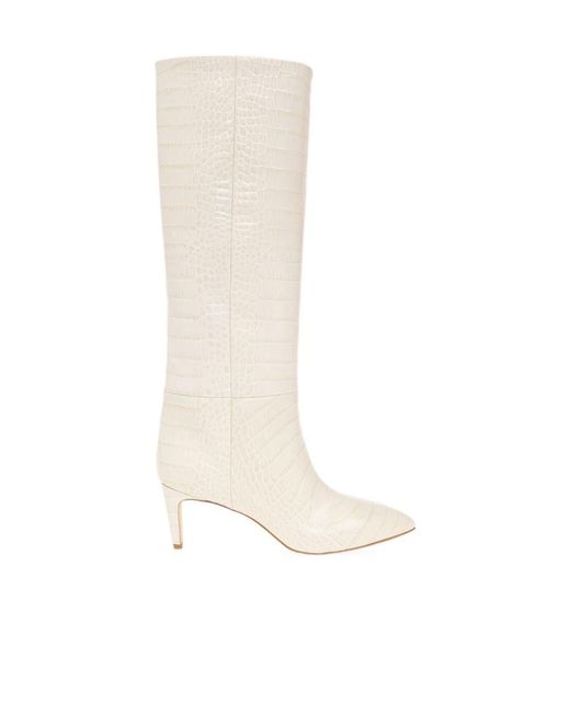 Paris Texas White Pointed High-Heeled Boots