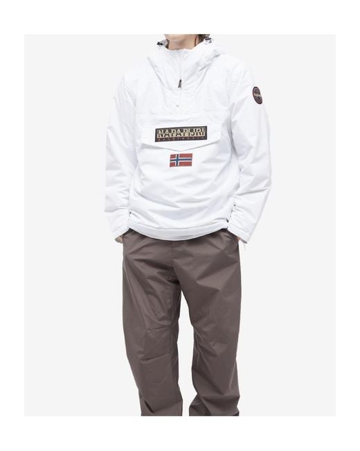 Napapijri White Long-Sleeved Pullover Jacket for men