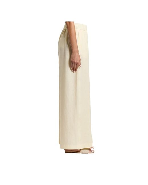 Peserico Natural Wide Leg Palazzo Trousers