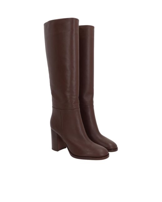 Gianvito Rossi Brown Thick-Heeled Boots
